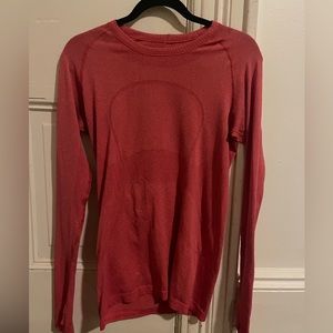 Red vintage long sleeve lululemon swiftly tech